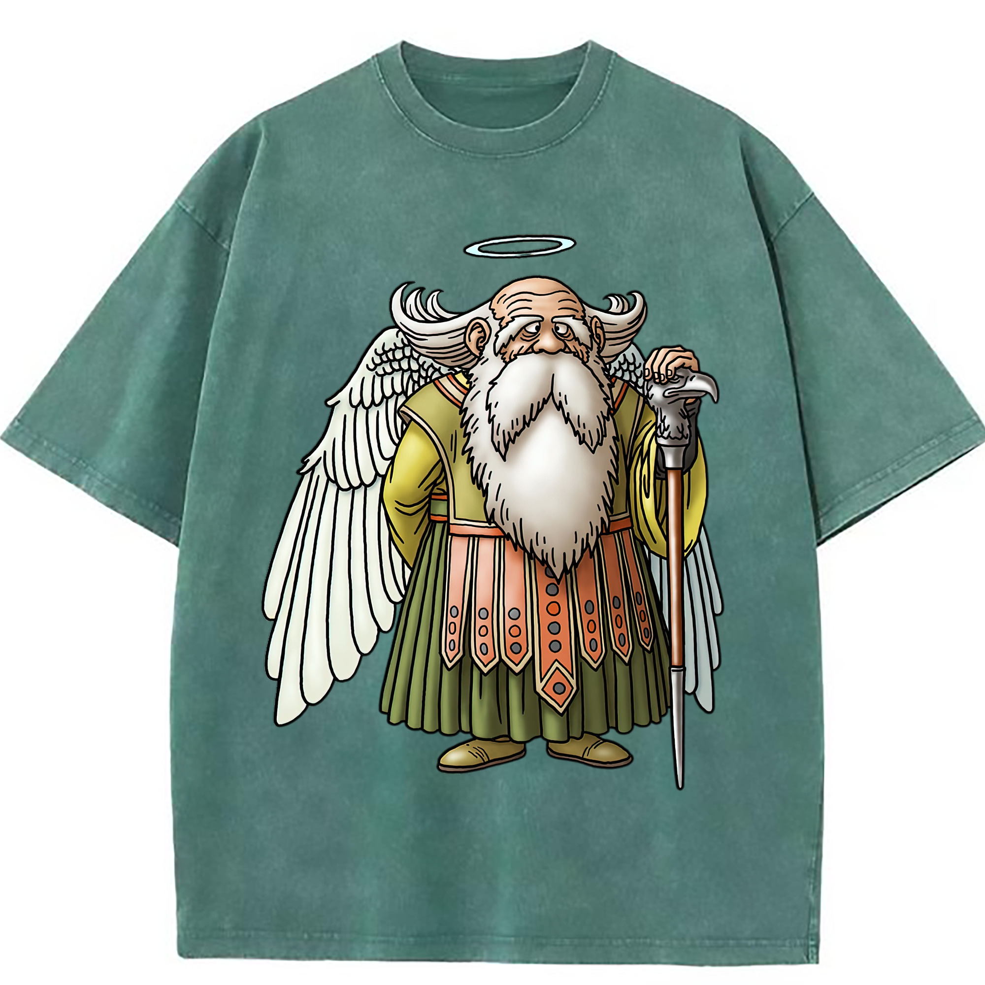 （画像用） ドラゴンクエスト Doragon Kuesuto Dragon Quest 綿100% ヴィンテージ風 半袖Tシャツ（フロントプリント）